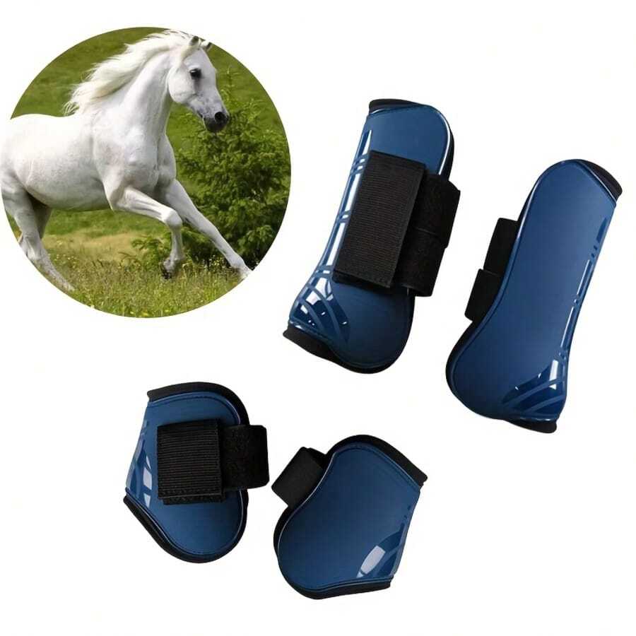 Horse Leg Boots - Soft And Durable PU Shell Horse Leg Protector, Horse Leg Guard (No Battery Required) - Horse Leg Boots - View 1