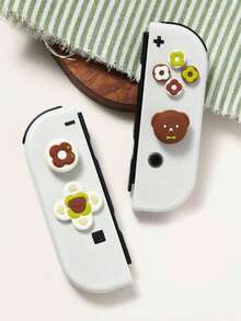 Cute Donut Design Silicone D-Pad And ABXY Button Caps Compatible With Nintendo Switch 2 - Multicolor - View 2