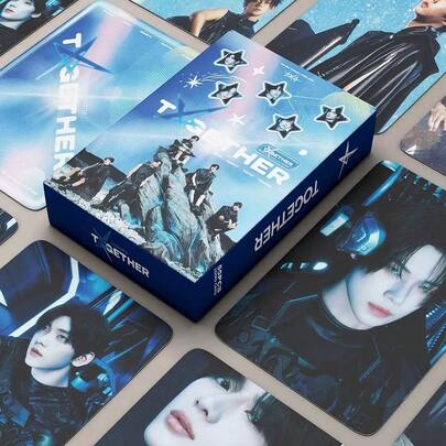 55pcs TXT Kpop Idol Group Mini Album - LOMO Card Set, Colorful Photo Collection Cards, Unique Design, Suitable For Fan Photo Collection And Storage