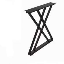 Modern Table Leg Frame, Bar Table Legs, Office Desk Support, Bookshelf Legs, Countertop Legs, Iron Art Table Feet, Table Leg Bracket - Black - View 6