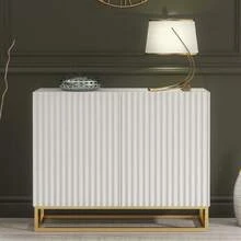 Creative Furniture Ripple Sideboard 100cm - Modern Fluted Design With Push To Open Doors - White - View 11