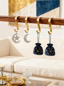 Decorative Gold Metal Hooks | For Fireplace Mantel & Tabletop, Perfect For Hanging Marigolds, Streamers And Banners For Valentine's Day Garden