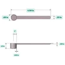 1 2 cucharadita 25 ml de mango largo para medir café alimentos para mascotas frijoles proteínas especias y otros productos secos (paquete de 25) - Transparente - Ver 2