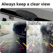 硅胶车载后视摄像头防雨罩，加厚加宽设计，安装简便，适用于所有车型，经久耐用且时尚 - A - 查看 4