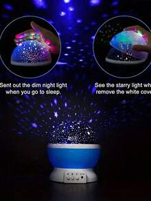 Rotating Starry Night Light For Kids | Rotating Starry Sky And Moon Projection, Powered By USB | Cool Bedroom Decoration, Top Choice For Boys And Girls' Holiday Gifts - ánh sáng đa sắc - Xem 4