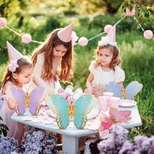 20 Pieces Butterfly Centerpieces for Tables Butterfly Party Decorations 3D Golden Butterfly Table Toppers Centerpiece for Girl Party Birthday Baby Shower (Mix Color,10 x 7 in) - Mezcla de colores - Ver 4