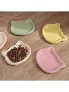 Multi-Color Plastic Cat Bowls, Cartoon Cat Shaped, Suitable For Cats And Small Dogs, Can Hold Dry/Wet Food And Water, Easy To Clean, Can Hold Dry Food, Treats, Wet Canned Food, Bone Residue Storage Bowl, Nut Shell Storage Bowl, Christmas Gift Filler, Gifts, Unique Gifts, Ramadan, Personalized Gifts - 100ml - View 4
