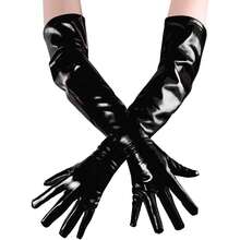 Women's Shiny Metallic Spandex Gloves - Multicolor 348 - View 1
