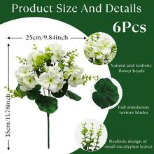 3/6pcs 13.78 Inch Artificial Gerbera Daisy Bouquet - Lifelike Flower Heads, Realistic Faux Floral Decor For Garden, Patio, Porch, Planters And Indoor/Outdoor Decoration, Artificial Plants Flowers, Valentine''s Day Gift - Multicolor - View 12