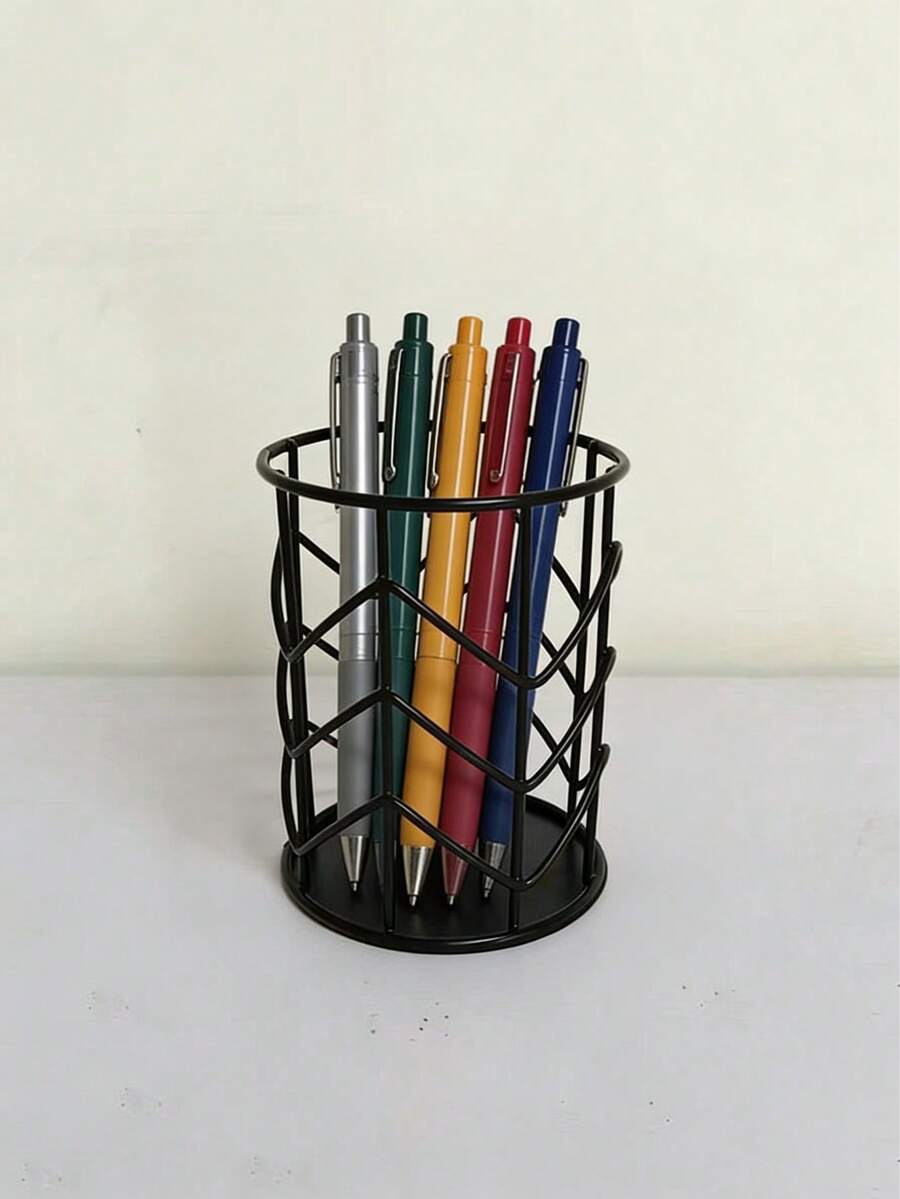 Gold/Rose Gold/Black Diamond Hollow Wrought Iron Storage Box Pencil Case Artistic Pencil Case Multifunctional Pencil Case - Multicolor - View 1