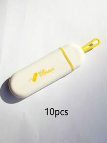 1个旅行药盒，便携式药盒，带硅胶提手，防潮口袋药盒，适用于办公室、旅行、健身房（随机橙色/黄色）