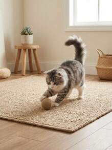 PETSIN 2/4/6pcs Natural Sisal Grass Balls And Chasing Toys, Handmade Cat Toys For Indoor Cats - Multicolor - View 3