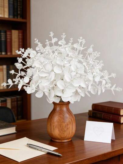 1束尤加利花束装饰 | 适用于婚礼、客厅、餐桌和花园装饰、情人节花园、园艺用品