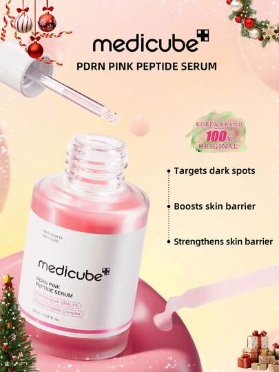 Medicube PDRN Pink Peptide Essence - 30ml: Enhances Skin Elasticity, Firms Skin, Fights Wrinkles, Anti-Aging, Promotes Cell Regeneration, Repairs Skin Barrier, Soothes Inflammation, Refines Pores, Brightens Complexion, Lightweight Texture, Fast Absorbing, Non-Greasy, Suitable For Daily Use Or Pre-Makeup Use. 30ml/1.01fl.Oz | Korean Cosmetics | K-Beauty