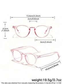 4 PIEZAS Gafas de bloqueo de luz azul con montura redonda de policarbonato para adolescentes de 12 a 16 años, ligeras para lectura diaria y combinaciones de atuendos para la vida universitaria, con estuche - Multicolor - Ver 8