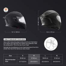 Caschi da moto - Casco integrale per moto, versione europea, codice M - Visualizzare 2