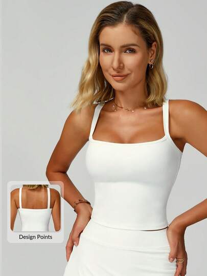 MASKERT 女士运动上衣，跑步健身训练上衣，瑜伽服，舒适亲肤，适合休闲、通勤和居家穿着，白色夏季款