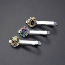1pc Ancient Egyptian Theme Glass Dome Egyptian Symbol Patterns Tie Clip, Cultural & Historical Men's Formal Accessories - Silver - View 7
