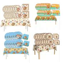 41件套水仙女主题生日派对用品，包括20个盘子、20张餐巾纸和1张桌布，是水仙女爱好者举办派对的理想之选。 - 彩色 - 查看 6