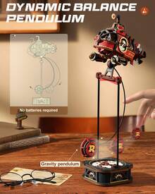 Robotime ROKR Gravity Swing Serie 3D-Holzpuzzles – Roadtripper & Tiefsee-Abenteurer Modellbausätze, 228-teiliges motorloses Balancierspielzeug, STEM-Bauset für Jugendliche und Erwachsene, Dekoration und Geschenkidee (MCD03/MCD04) - 04-Tiefseeabenteurer - Übersicht 2
