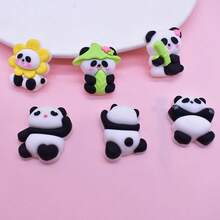 9pcs Cute Panda 3D Fridge Magnets, Creative Soft Rubber Magnetic Stickers, Suitable For Kitchen, Office, Whiteboard, Storage Cabinet, Dishwasher, Kitchen Decor, Home Decor, Mother's Day Gift, Valentine's Day Gift - Multicolor - View 6