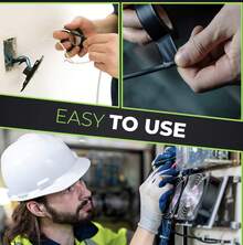 Cinta eléctrica de PVC, aislante impermeable, cinta adhesiva ignífuga, fuerte adherencia, cinta eléctrica en rollo grande al por mayor - Blanco - 19 mm x 10 m - Ver 3