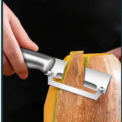 Dụng cụ gọt vỏ đa năng bằng thép không gỉ, dễ dàng gọt vỏ trái cây, bí đao, mía, bí ngô mà không tốn nhiều công sức.