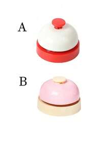 1个金属手动铃铛，适用于学校游戏、咖啡店、餐厅呼叫铃、办公桌呼叫铃、酒吧铃、点餐铃、呼叫铃、餐桌铃，有小号和大号可选，也适用于卧室、旅行、办公室、学生、情人节、女士情人节、圣诞节礼物、房间装饰。 - 彩色 - 查看 3