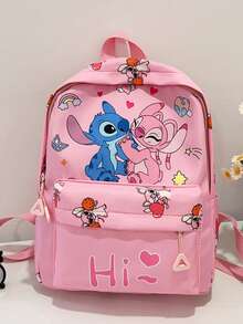 Fashionable Cute Cartoon Print Large Capacity Backpack - Multicolor - View 11