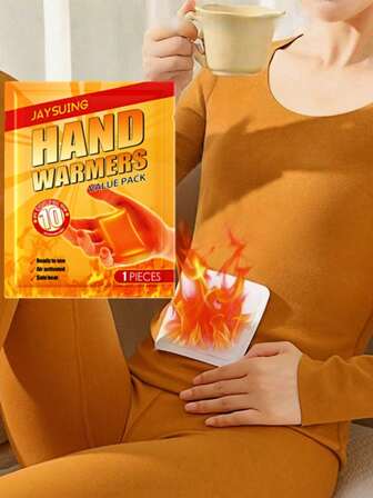 JAYSUING Bärbar handvärmare, självuppvärmande värmeplåster för mage/kropp, bekväm värmedyna för vinterbruk utomhus, omedelbar uppvärmning, bekväm, multifunktionell