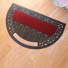 semicircular Tapete De Bienvenida Antideslizante(75x45 Cm)Tapete De Entrada Hecho DeGoma Super Resistente Para Raspar LaSuciedad De Los Zapatos-TapeteDecorativo De Secado RápidoA - 75*45 cm - Ver 4