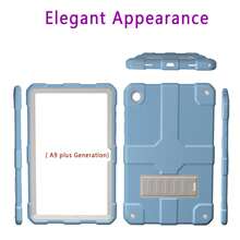 Protective Case For A9+ Plus 11 Inch Tablet, With Hand Strap/Pen Slot, Rugged Shockproof Protective Cover For A9 Plus Tablet X210 X216 X218 - Grey + Black - Baby Blue - View 6