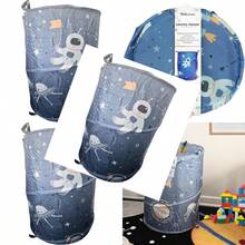 Cesto de Ropa para s con Gran Capacidad Ideal para Guardar Ropa o Juguetes Plegable y Fácil de Transportar Planeta Espacial