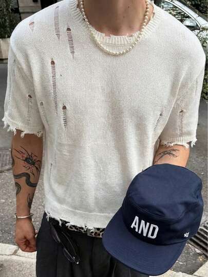 ANDREILEE Unisex Casual Loose Solid Color Round Neck Short Sleeve T-Shirt, Street Style For Spring And Summer