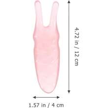 LALAFINA Peine Raspador De Masaje Para Cuero Cabelludo Y Rostro 2 Piezas Con Tenedor Guasha En Forma De Y Para Estimulación De Puntos De Acupuntura Y Alivio De Tensión - Rosa - Ver 4