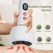 Intelligent Handheld Massage Guasha Cupping Device, Electric Cupping Device With 9 Suction Modes. 1200Mah Lithium Battery For Arms, Legs, Back And Can Be Used At Home - White - View 3