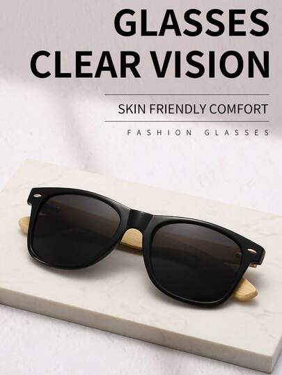Robusta bambuträ vintage ultralätta klassiska herr- och damsolglasögon, miljöskyddande moderiktiga retroglasögon, unisex fyrkantiga bågar, klassisk nitdekordesign, för resor, utomhus, sport, ridning, bilkörning, fiske, shopping, sommarsemester, festivalhelger, casual outfits, strandaccessoarer, personliga gatufotografi, blockerar semestervibbar och present till par, familj, vänner, par