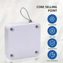 易于安装的自动闭门器 - 可调节、表面安装、无需钻孔、配备传感器、轻松关闭 - 彩色 - 查看 8