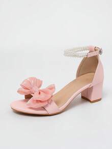 1双时尚女士高跟凉鞋，轻便百搭，适合日常穿着、派对、婚礼等场合，优雅女士高跟凉鞋 - 粉色 - 查看 5