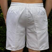 Men's Bermuda Shorts, Thick Tactel Fabric, Striped, Drawstring, Knot Detail. - 淺灰色 - 查看 6