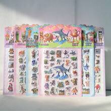 3pcs 3D Embossed Gold Foil Bubble Stickers, Cartoon Stickers For Birthday Party, Gifts - Multicolor - View 1