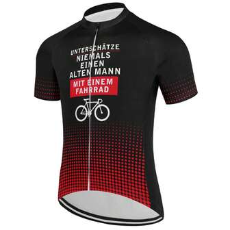 Men's Cycle Jackte Black&Red Color Graphic Short Sleeve Mountain Bike MTB Road Bike Clothing