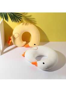 1pc U-Shaped Pillow, Kawaii Cute Cartoon Animal Print Soft And Comfortable Pillow, For Home Travel Airplane Car,Cute Animal Printed Pillow, Neck Support Cushion, Soft And Comfortable Travell Pillow Accessories,Cartoon Cute Neck Pillow Creative Neck Pillow High Speed Rail Travel Nap U-Shaped Pillow,Neck Support Cushion, Soft And Comfortable Travell Pillow, Home Decor,Gifts For Boys, Girls, And Women - Multicolor - View 2