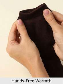 Women's Long Arm Sleeve Fingerless Gloves, Gothic Style Thumb Hole Exposed Finger Knitted Elbow Length Arm Warmers, Unisex Classic Fashion Stretchy Fingerless Arm Sleeves For Cosplay - Multicolor - View 7