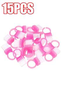 30pcs/15pcs/2pcs Plastic Mini Nail Cleaning Brushes - Suitable For Manicure, Cuticle Removal, Portable For Home And Salon Use, Nail Care Tools