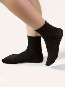 10 أزواج من الجوارب، قابلة للتنفس ومانعة للعرق، تمنع احتكاك القدم، مناسبة للارتداء اليومي، مناسبة لموسم العودة إلى المدرسة، عيد الحب، هدايا المناسبات - الأسود - مشاهدة 5