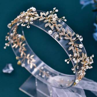 1ชิ้น เข็มขัดคาดเอวไข่มุกสวยหรูประดับใบไม้และดอกไม้โลหะ เหมาะสำหรับตกแต่งวันวาเลนไทน์ สามารถจับคู่กับชุดบอดี้คอนสำหรับเด็กผู้หญิงเป็นเครื่องประดับเอว ของขวัญวันวาเลนไทน์