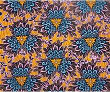 African Fabric 100% Cotton Ankara Wax Print Fabric 6 Yards Cloth For Party Dress - ColorK - 查看 2