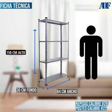 GYJ ADF Heavy Duty Adjustable Metal Display Shelf, 4-Tier Organizer Rack, 200kg Load Capacity, 150x84x30cm, 26 Gauge, Gray, 4 Shelves - 灰色的 - 查看 2