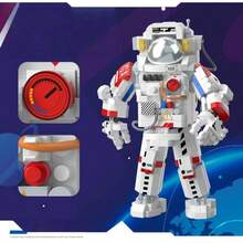 Creative Astronaut Building Blocks Desk Decor DIY Handmade Assembly Home Decoration, Gifts For Friends, Christmas, Wedding, New Year, Birthday - Multicolor - View 5